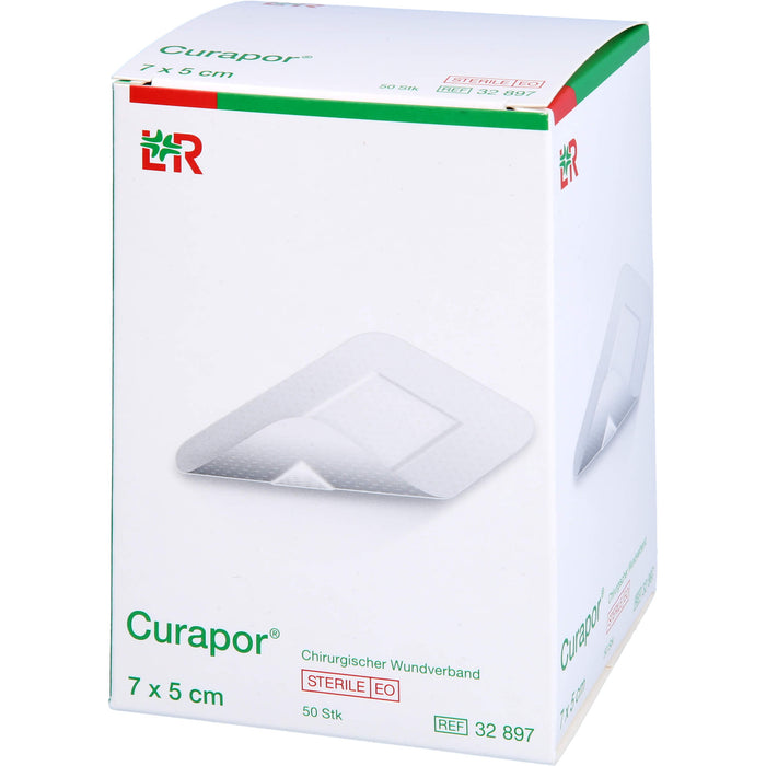 Curapor Wundverband steril 5 x 7 cm, 50 St. Pflaster