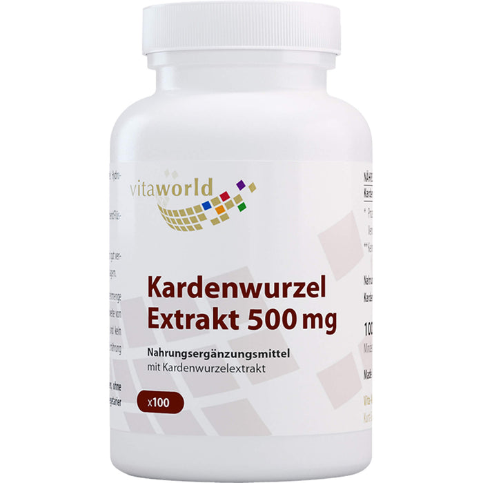 Vitaworld Kardenwurzel 500 mg Kapseln, 100 St. Kapseln