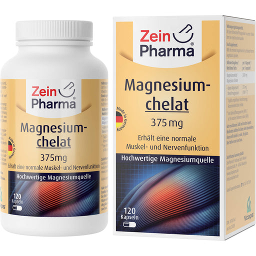 ZeinPharma Magnesium-chelat Kapseln für normale Muskel- und Nervenfunktion, 120 St. Kapseln