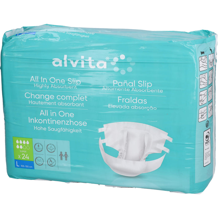 Alvita All-in-One Inkontinenzhose Super Large Tag, 24 St