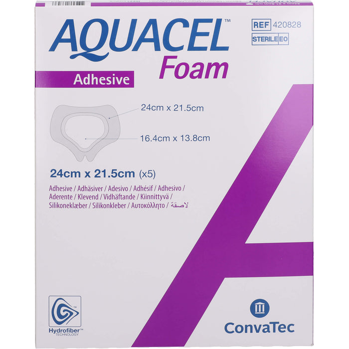 AQUACEL Foam adhäsiv Sakral 21,5x24cm, 5 St VER