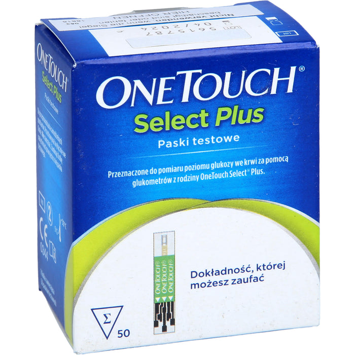 ONE TOUCH® Select® Plus Blutzucker Teststreifen, 50 St. Teststreifen