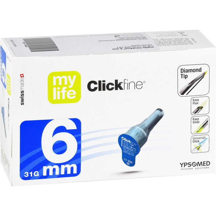 MYLIFE Clickfine Pen-Nadeln 6 mm, 100 St KAN