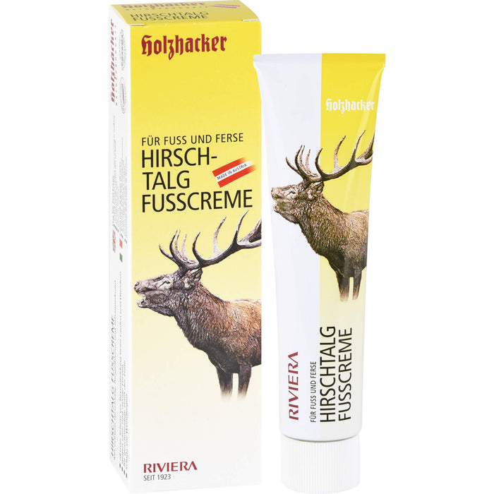 RIVIERA Hirschtalg Fusscreme parabenfrei für Fuß und Ferse, 75 ml Creme