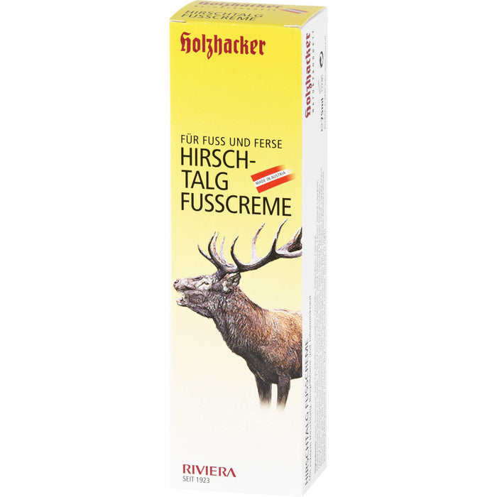 RIVIERA Hirschtalg Fusscreme parabenfrei für Fuß und Ferse, 75 ml Creme
