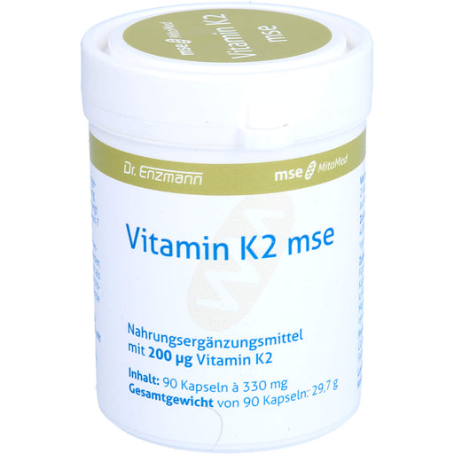 Dr. Enzmann Vitamin K2 mse Kapseln zur Unterstützung einer normalen Blutgerinnung und zur Erhaltung normaler Knochen, 90 St. Kapseln