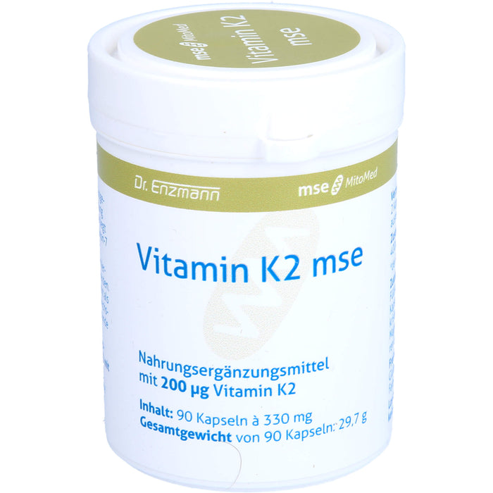 Dr. Enzmann Vitamin K2 mse Kapseln zur Unterstützung einer normalen Blutgerinnung und zur Erhaltung normaler Knochen, 90 St. Kapseln