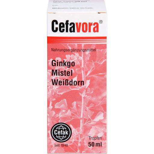 Cefavora Tropfen mit Ginkgo, Mistel und Weißdorn, 50 ml Lösung