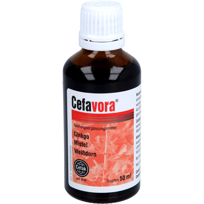 Cefavora Tropfen mit Ginkgo, Mistel und Weißdorn, 50 ml Lösung