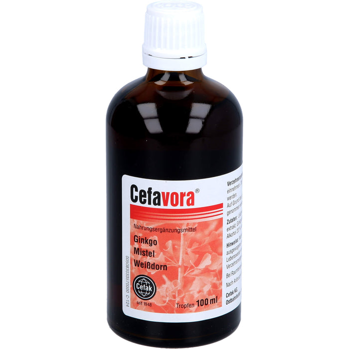Cefavora Tropfen mit Ginkgo, Mistel und Weißdorn, 100 ml Lösung