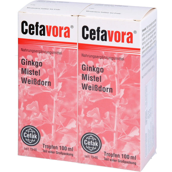 Cefavora Tropfen mit Ginkgo, Mistel und Weißdorn, 200 ml Lösung