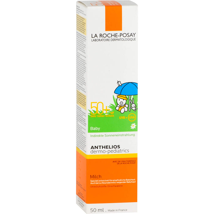 La Roche-Posay Anthelios Dermo-Kids LSF 50+ Baby-Milch hohe Verträglichkeit und extra wasserfest, 50 ml Creme