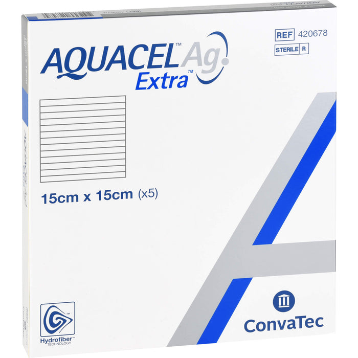 Aquacel Ag Extra 15x15cm Kompressen, 5 St KOM