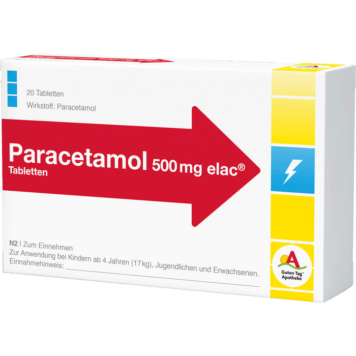 Paracetamol 500 mg elac  Tabletten, 20 St. Tabletten