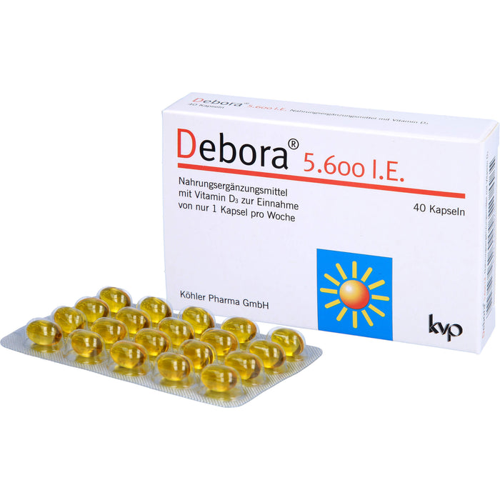 Debora 5.600 I.E. Kapseln mit Vitamin D3, 40 St. Kapseln