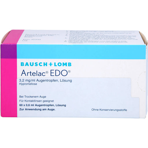 Artelac EDO kohlpharma Augentropfen bei trockenem Auge, 60 St. Einzeldosispipetten