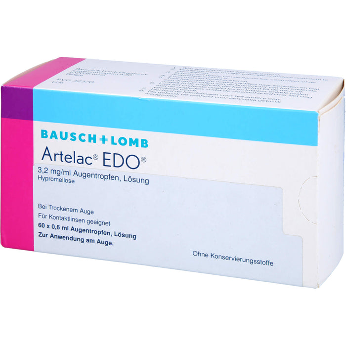 Artelac EDO kohlpharma Augentropfen bei trockenem Auge, 60 St. Einzeldosispipetten