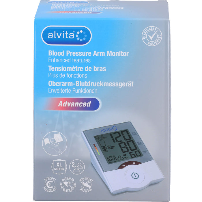 Alvita Oberarm-Blutdruckmessgerät Advanced, 1 St 