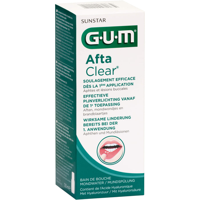 GUM Afta Clear Mundspülung für Aphten und Mundläsionen, 120 ml Lösung