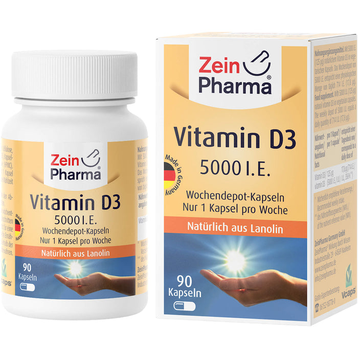 Vitamin D3 5000I.E. Wochendepot, 90 St. Kapseln