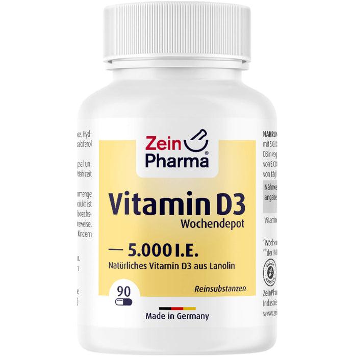 Vitamin D3 5000I.E. Wochendepot, 90 St. Kapseln