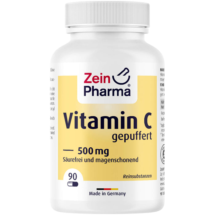 ZeinPharma 500 mg hochdosierte Vitamin C Kapseln, 90 St. Kapseln