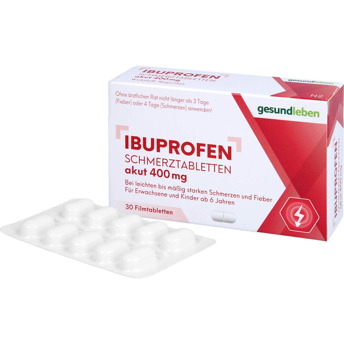 gesundleben Ibuprofen Schmerztabletten 400 mg, 30 St. Tabletten