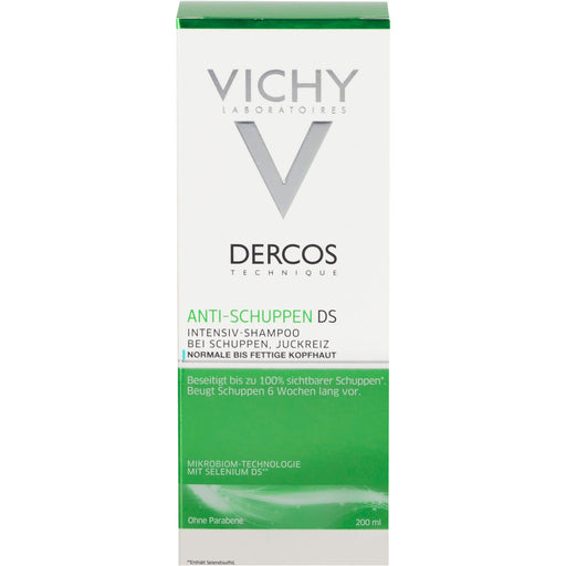 DERCOS Anti-Schuppen Intensiv-Shampoo bei Juckreiz für normale bis fettige Kopfhaut, 200 ml Shampoo