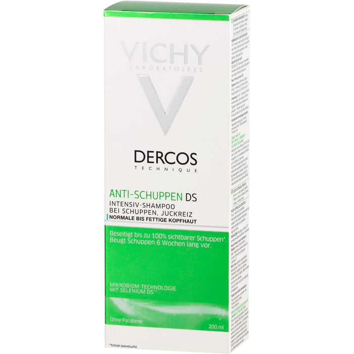 DERCOS Anti-Schuppen Intensiv-Shampoo bei Juckreiz für normale bis fettige Kopfhaut, 200 ml Shampoo