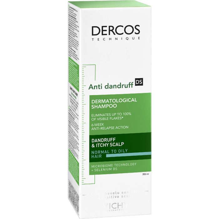 DERCOS Anti-Schuppen Intensiv-Shampoo bei Juckreiz für normale bis fettige Kopfhaut, 200 ml Shampoo