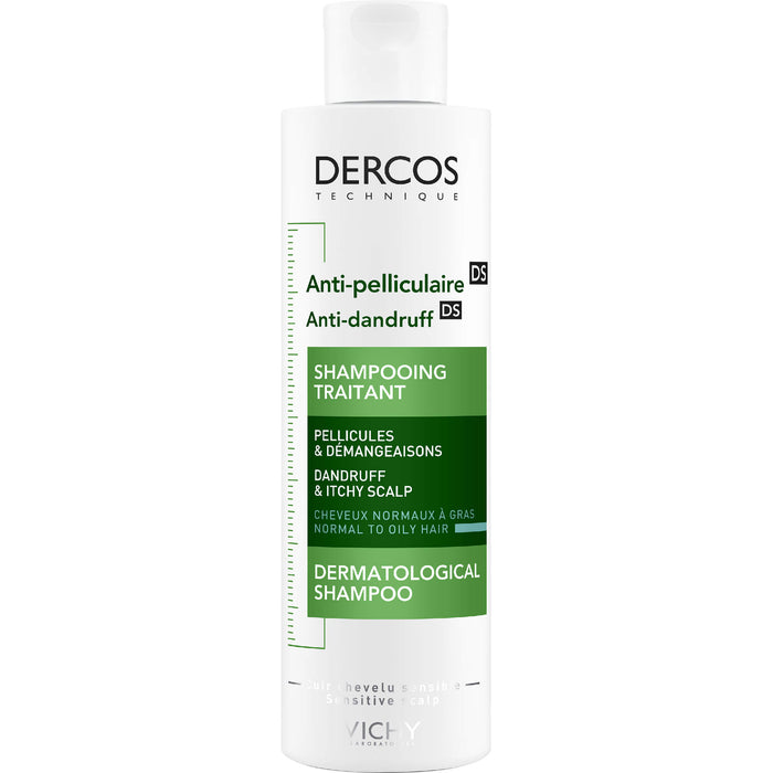 DERCOS Anti-Schuppen Intensiv-Shampoo bei Juckreiz für normale bis fettige Kopfhaut, 200 ml Shampoo