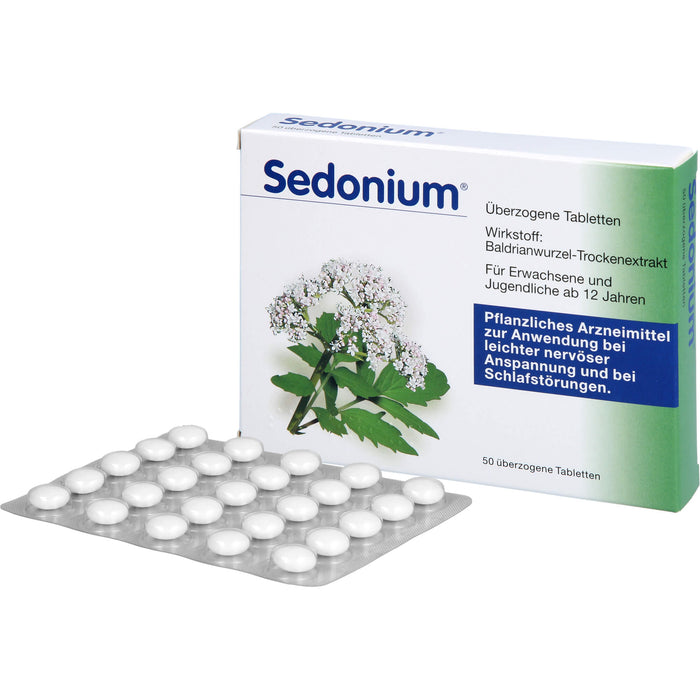 Sedonium Tabletten bei leichter nervöser Anspannung und bei Schlafstörungen, 50 St. Tabletten