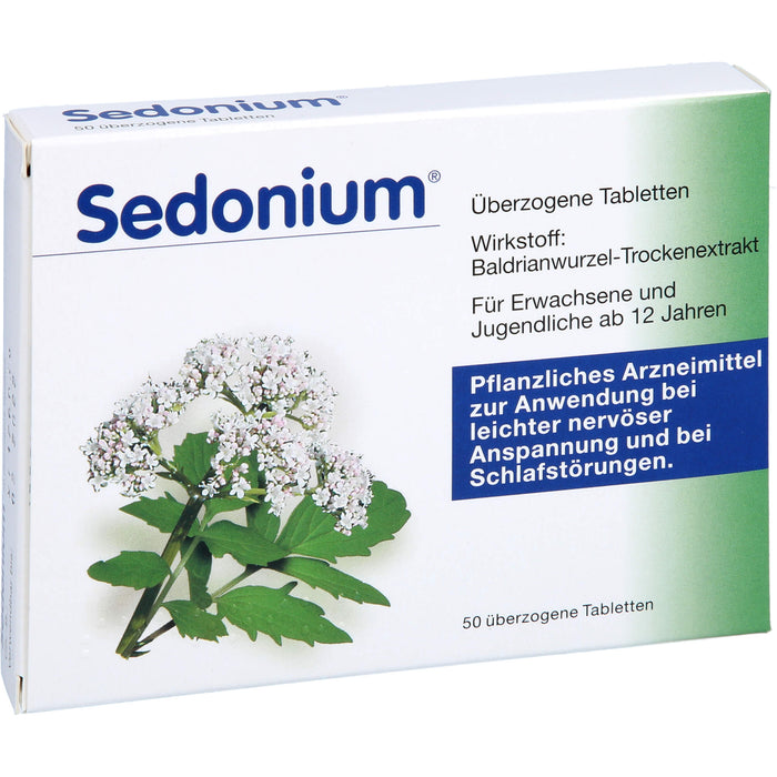 Sedonium Tabletten bei leichter nervöser Anspannung und bei Schlafstörungen, 50 St. Tabletten