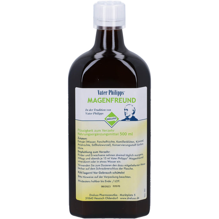 Vater Philipps Magenfreund Lösung zur Beruhigung des Magens, 500 ml Lösung
