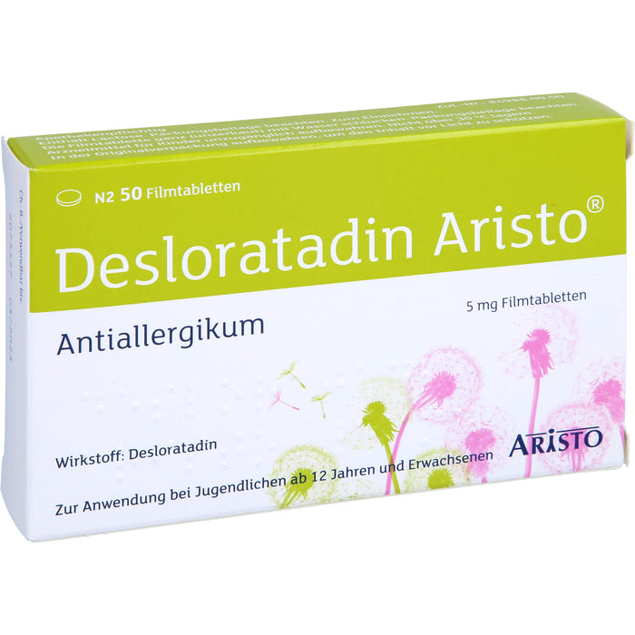 Desloratadin Aristo 5 mg Filmtabletten bei Allergien, 50 St. Tabletten