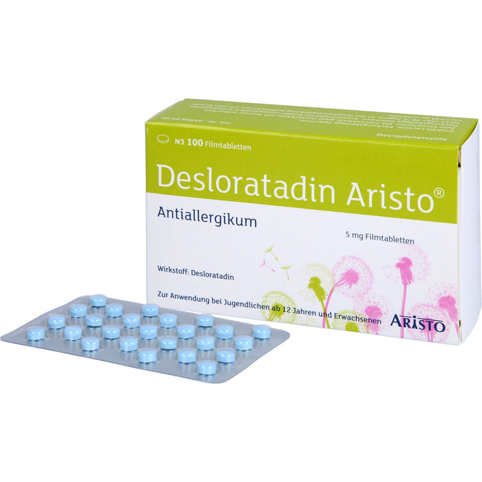 Desloratadin Aristo 5 mg Filmtabletten bei Allergien, 100 St. Tabletten