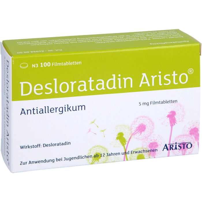 Desloratadin Aristo 5 mg Filmtabletten bei Allergien, 100 St. Tabletten