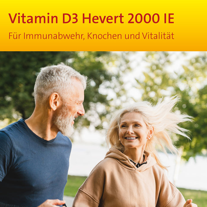 Vitamin D3 Hevert 2000 IE – das Power-Vitamin für Immunabwehr, Knochen und Vitalität, 120 St. Tabletten