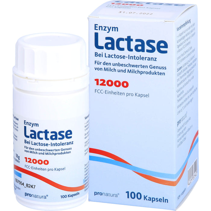 Pro Natura Enzym Lactase 12000 FCC Kapseln, 100 St. Kapseln