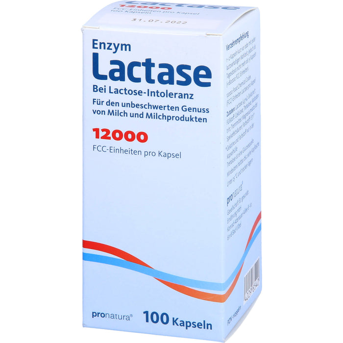 Pro Natura Enzym Lactase 12000 FCC Kapseln, 100 St. Kapseln