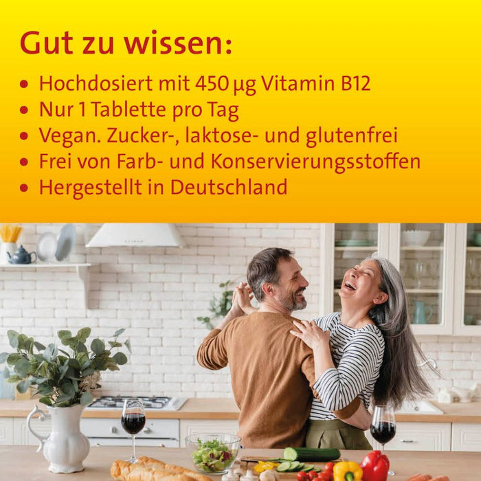 Vitamin B12 Hevert 450 µg für mehr Energie, gegen Müdigkeit und Erschöpfung, 50 St. Tabletten