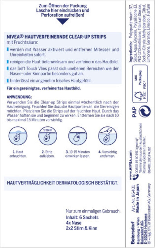 Nivea Visage Clear-up Strips, 5 St. Strips
