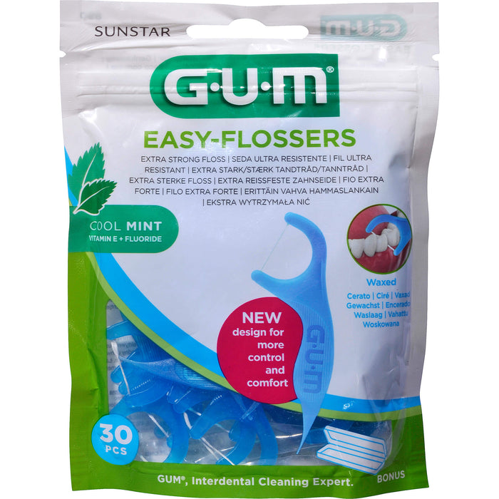 GUM Easy-Flossers Zahnseidesticks gewachst mint, 30 St. Zahnseide