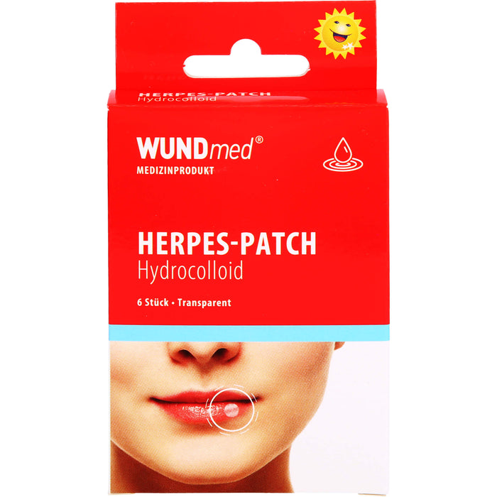 WUNDmed Herpes Patch fast unsichtbare Abdeckung von Lippenherpesbläschen, 6 St. Pflaster