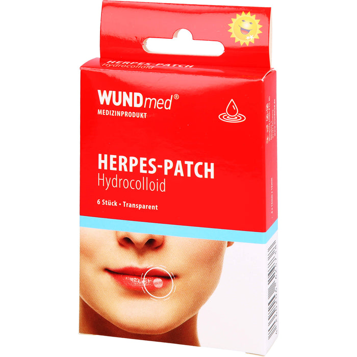 WUNDmed Herpes Patch fast unsichtbare Abdeckung von Lippenherpesbläschen, 6 St. Pflaster