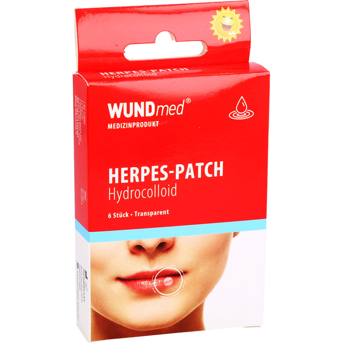 WUNDmed Herpes Patch fast unsichtbare Abdeckung von Lippenherpesbläschen, 6 St. Pflaster
