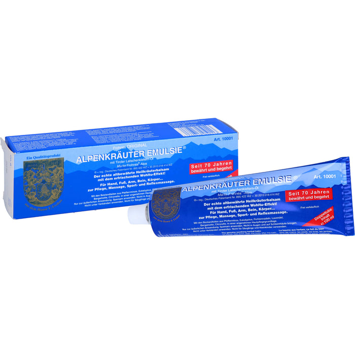 Alpenkräuter Emulsie Heilkräuterbalsam zur Pflege, Massage, Sport und Reflexmassage, 100 ml Balsam