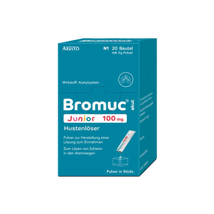 Bromuc akut Junior 100 mg Hustenlöser Pulver, 20 St. Beutel