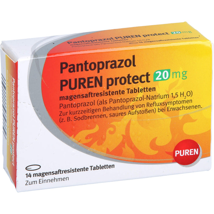 Pantoprazol PUREN protect 20 mg magensaftresistente Tabletten, 14 St. Tabletten