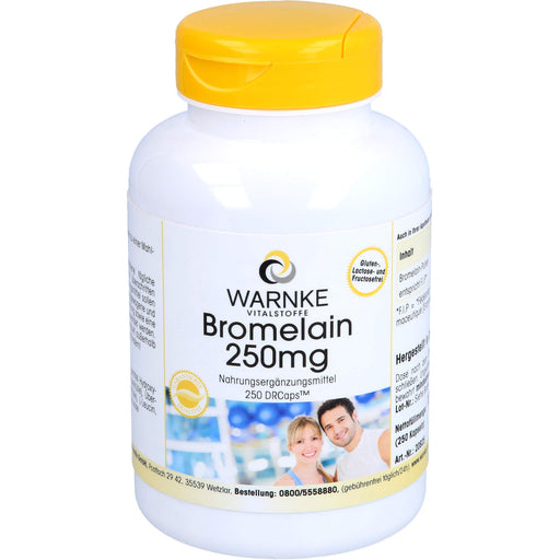 WARNKE Bromelain 250 mg Kapseln, 250 St. Kapseln